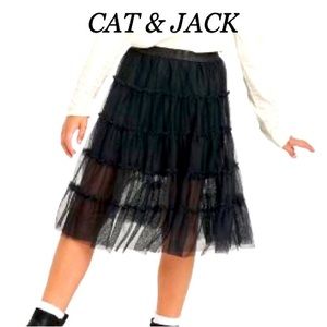 CAT & JACK Girls' Midi Tulle Skirt - Black sizeXL (14/16) NWOT